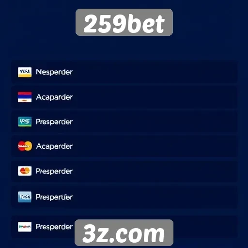 Métodos de pagamento aceitos na 259bet são diversificados